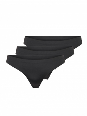 ONLTRACY BONDED THONG NOOS 3-P 177911004 Black