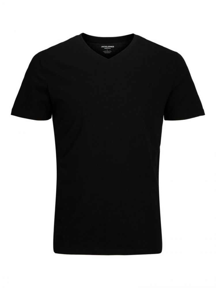 JJEORGANIC BASIC TEE SS V-NECK 178012 Black