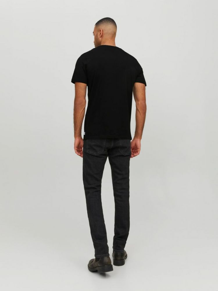 JJEORGANIC BASIC TEE SS V-NECK 178012 Black