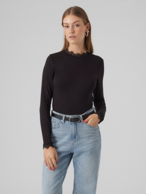 VMROSA LS HIGHNECK TOP JRS NOO 177868 Black