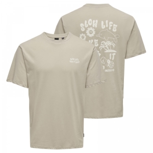 ONSMACE LIFE RLX FUNNY SS TEE 261395 Silver L