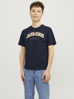 JJECALEB VARSITY TEE SS O-NECK 175876001 Navy