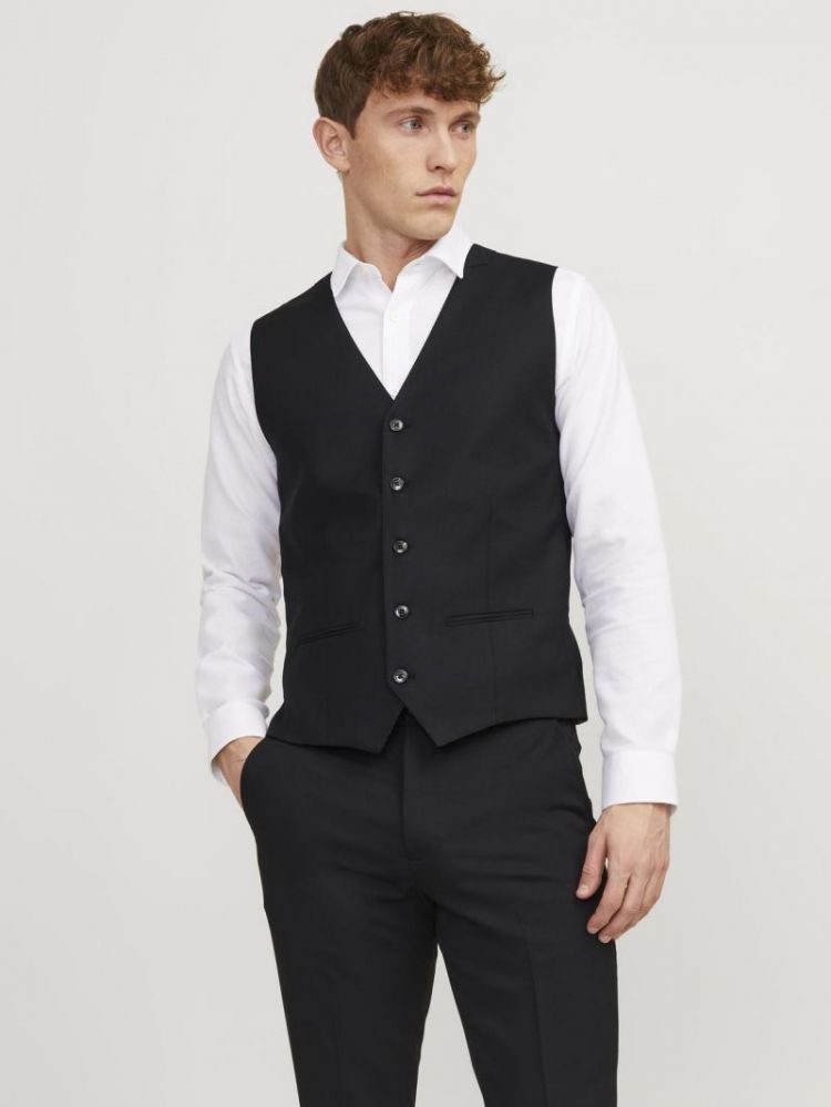 JPRSOLARIS WAISTCOAT NOOS 178012 Black
