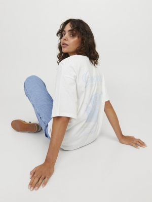 JXJOSEPHINE LOOSE SS TEE JRS 177632002 Blanc