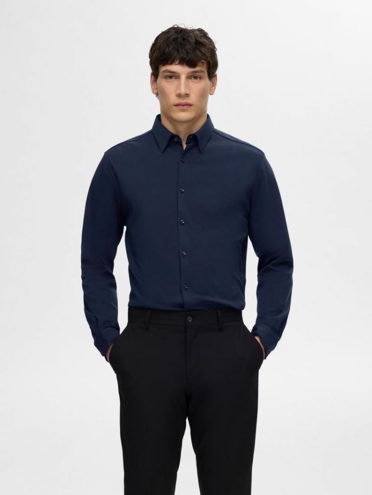 SLHSLIM-JERSEY SHIRT LS NOOS 186839 Sky Capt