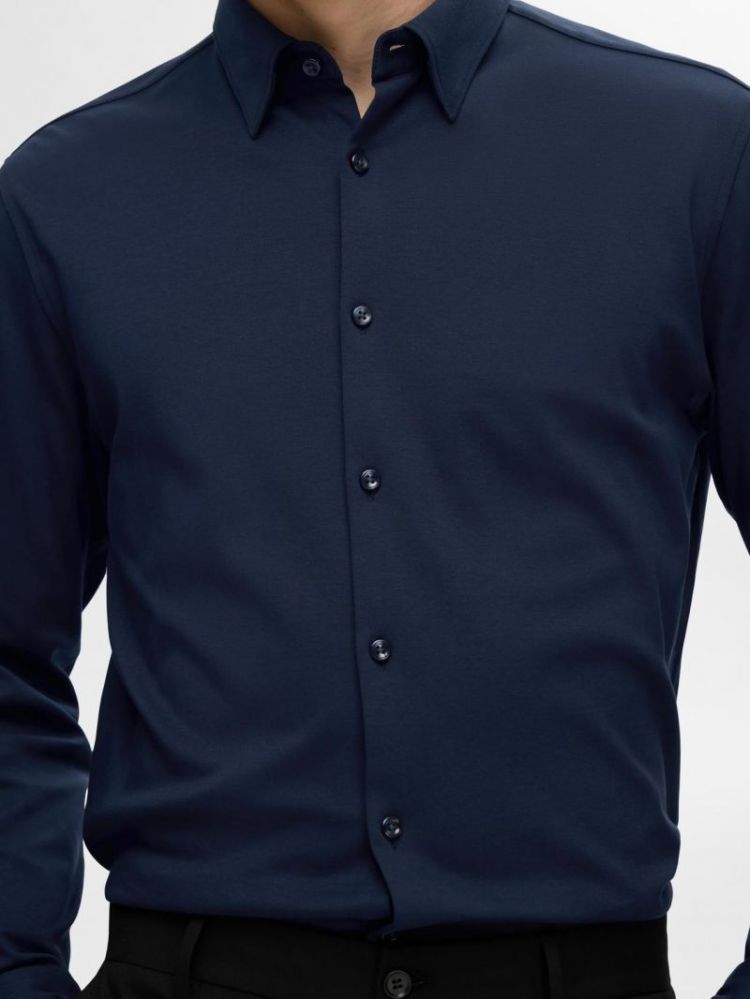 SLHSLIM-JERSEY SHIRT LS NOOS 186839 Sky Capt