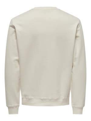 ONSDAN UNBRUSHED REG CREW NECK 284276 Antique