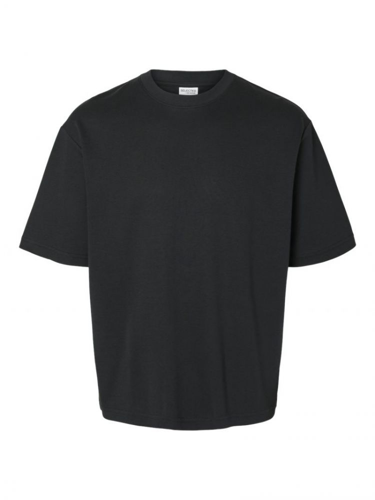 SLHLOOSEOSCAR SS O-NECK TEE NO 179099 Black