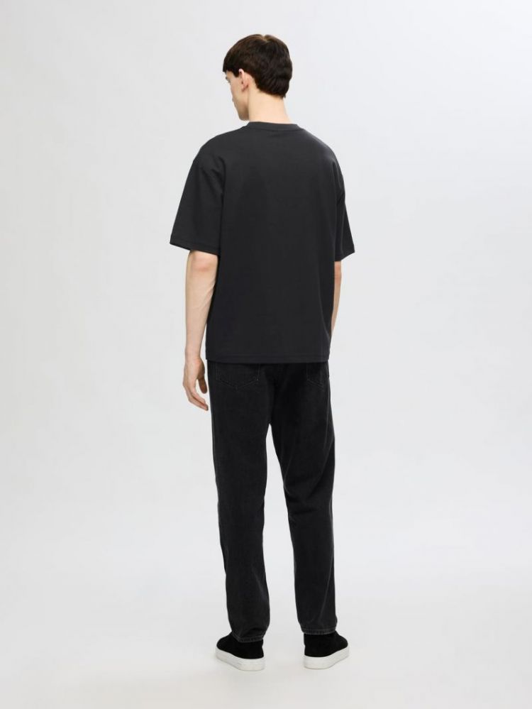 SLHLOOSEOSCAR SS O-NECK TEE NO 179099 Black