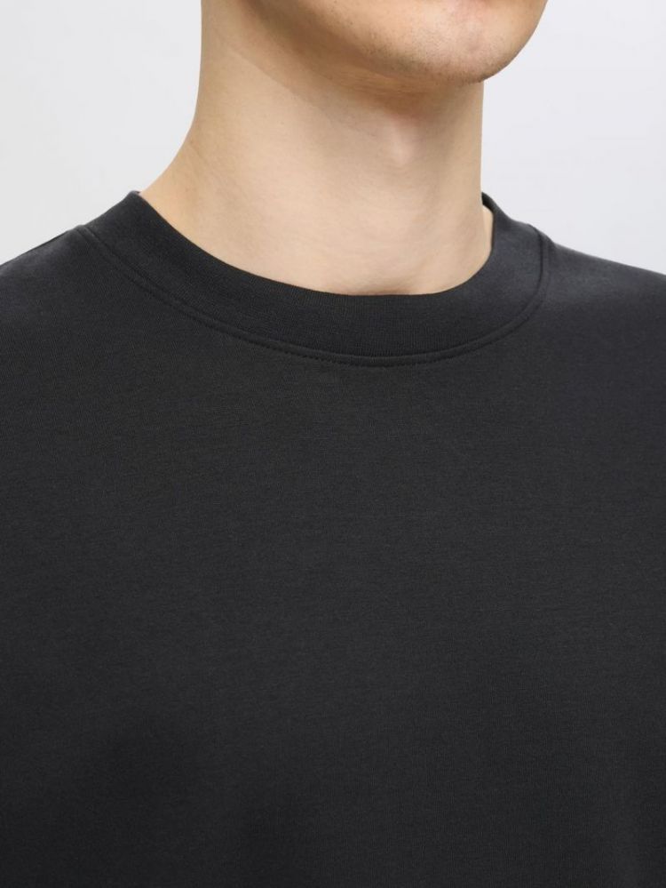 SLHLOOSEOSCAR SS O-NECK TEE NO 179099 Black