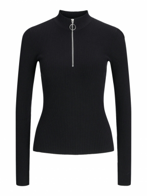 JXZOMA TIGHT HALF ZIP KNIT 178012 Black