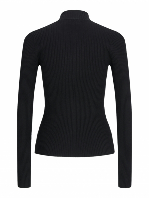 JXZOMA TIGHT HALF ZIP KNIT 178012 Black