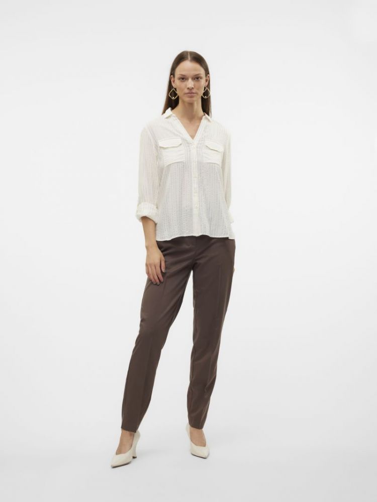 VMBUMPY LS GLITTER SHIRT WVN G 175598002 Snow