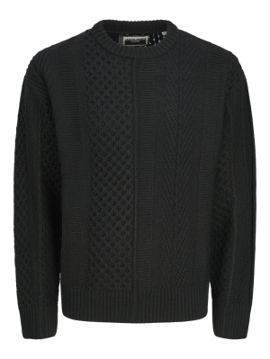 JCOCORD KNIT CREW NECK 178012 Black