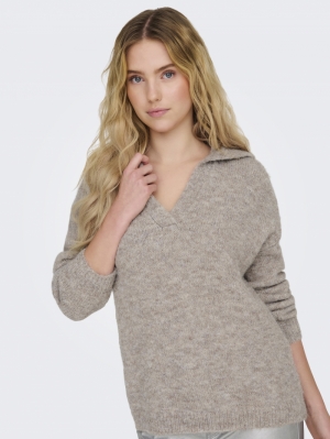 ONLMAGGIE LIFE LS SPLIT NECK C 297798001 Malt