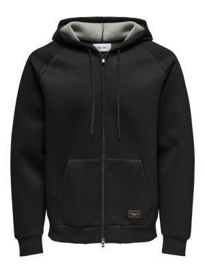 ONSBOBBEY SCUBA FULL ZIP HOODI 187679 Black