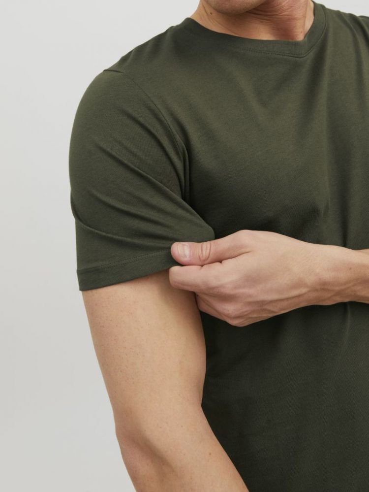 JJEORGANIC BASIC TEE SS O-NECK 176065001 Olive