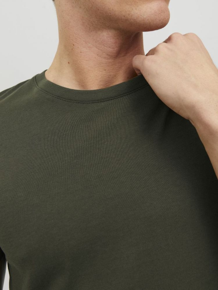 JJEORGANIC BASIC TEE SS O-NECK 176065001 Olive