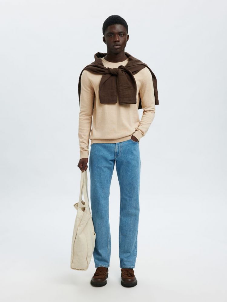 SLHBERG CREW NECK NOOS 184679001 Oatme