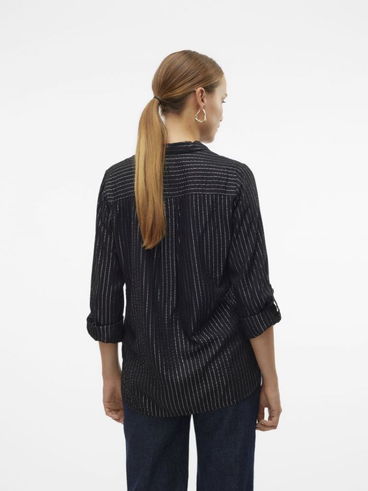 VMBUMPY LS GLITTER SHIRT WVN N 177868001 Black