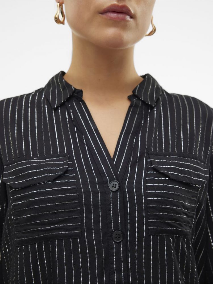 VMBUMPY LS GLITTER SHIRT WVN N 177868001 Black