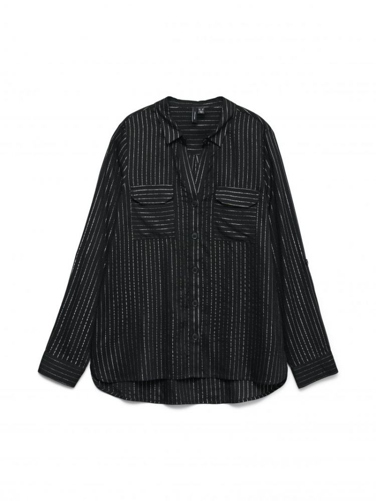 VMBUMPY LS GLITTER SHIRT WVN N 177868001 Black