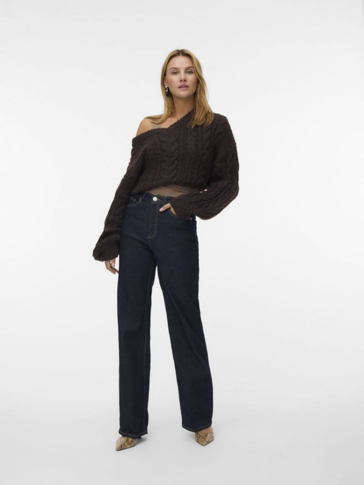 VMTESSA HR WIDE JEANS RA369 GA 178006001 Dark