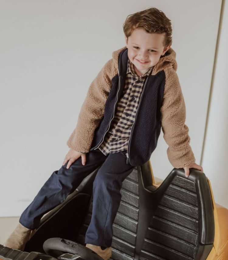 jongens Navy - Beige M-