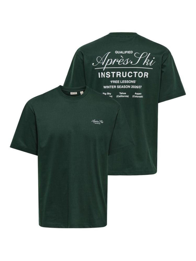 ONSFRED LIFE RLX SS PRINT TEE 206190025 Pine