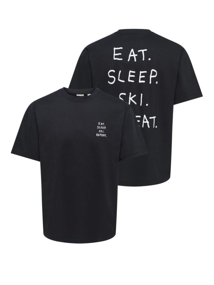 ONSFRED LIFE RLX SS PRINT TEE 187679032 Black