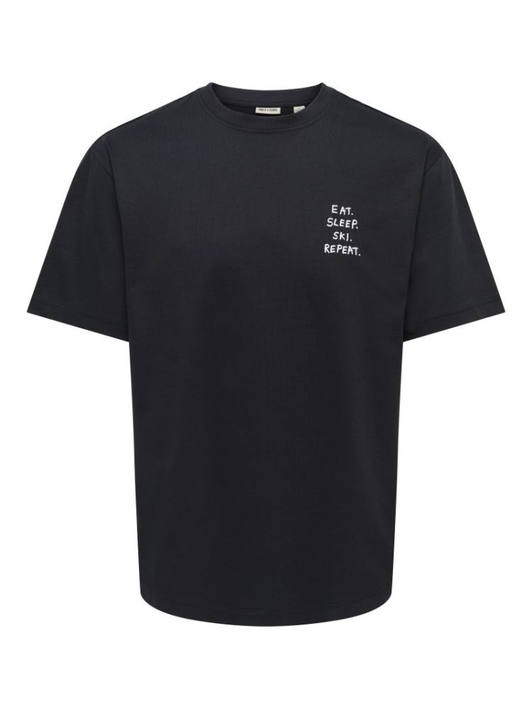 ONSFRED LIFE RLX SS PRINT TEE 187679032 Black