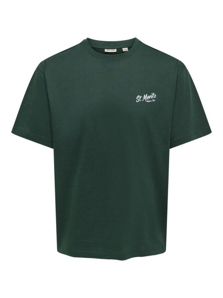ONSFRED LIFE RLX SS PRINT TEE 206190034 Pine