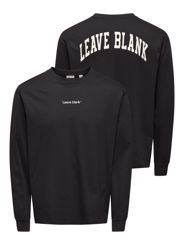 ONSFRED LIFE RLX LS VARSITY TE 307347001 Black