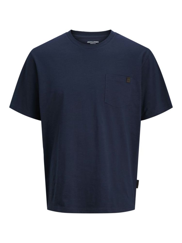 JJEDOVER SLUB TEE SS NOOS 175876 Navy Bla