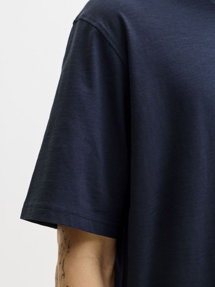 JJEDOVER SLUB TEE SS NOOS 175876 Navy Bla