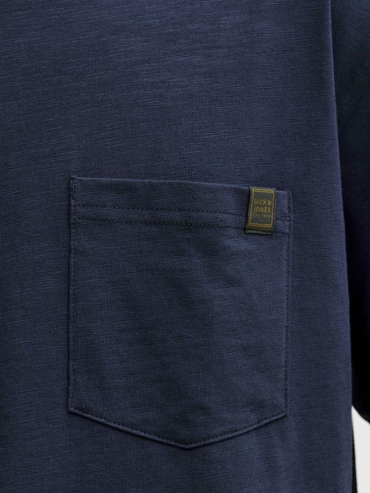 JJEDOVER SLUB TEE SS NOOS 175876 Navy Bla