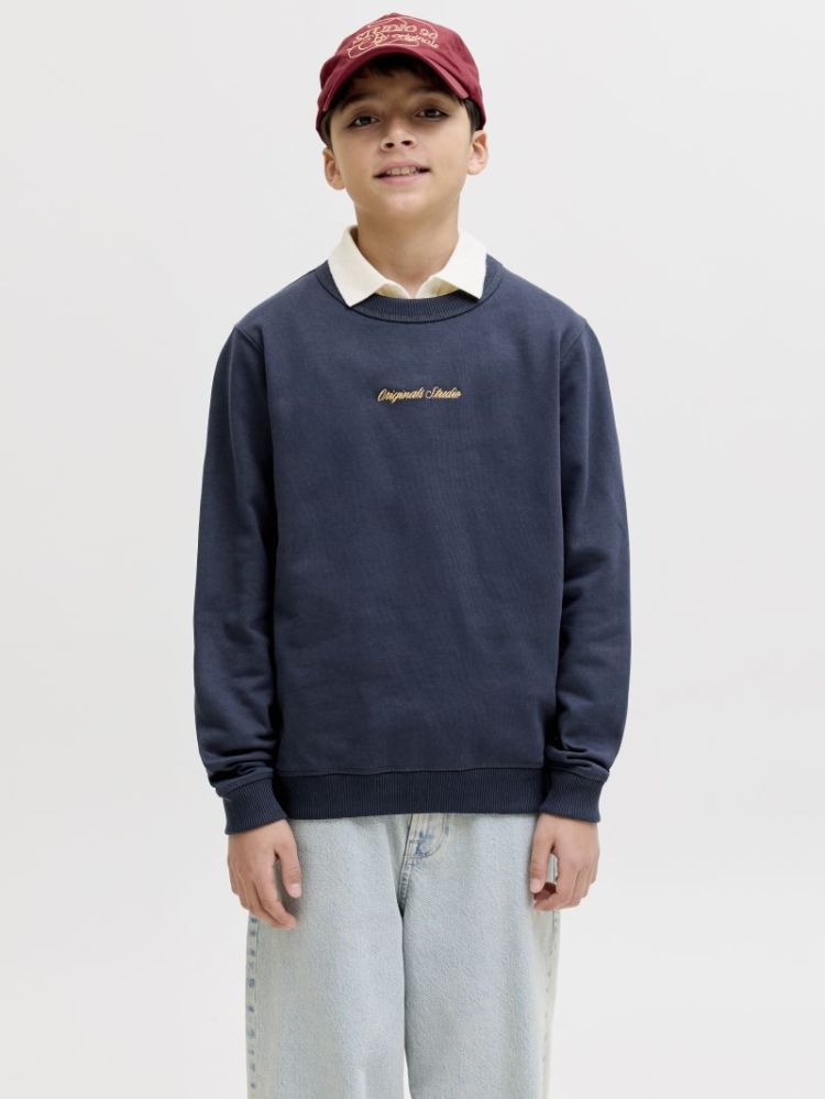JORNORREBRO EMB SWEAT CREW NOO 175917 Sky Capt