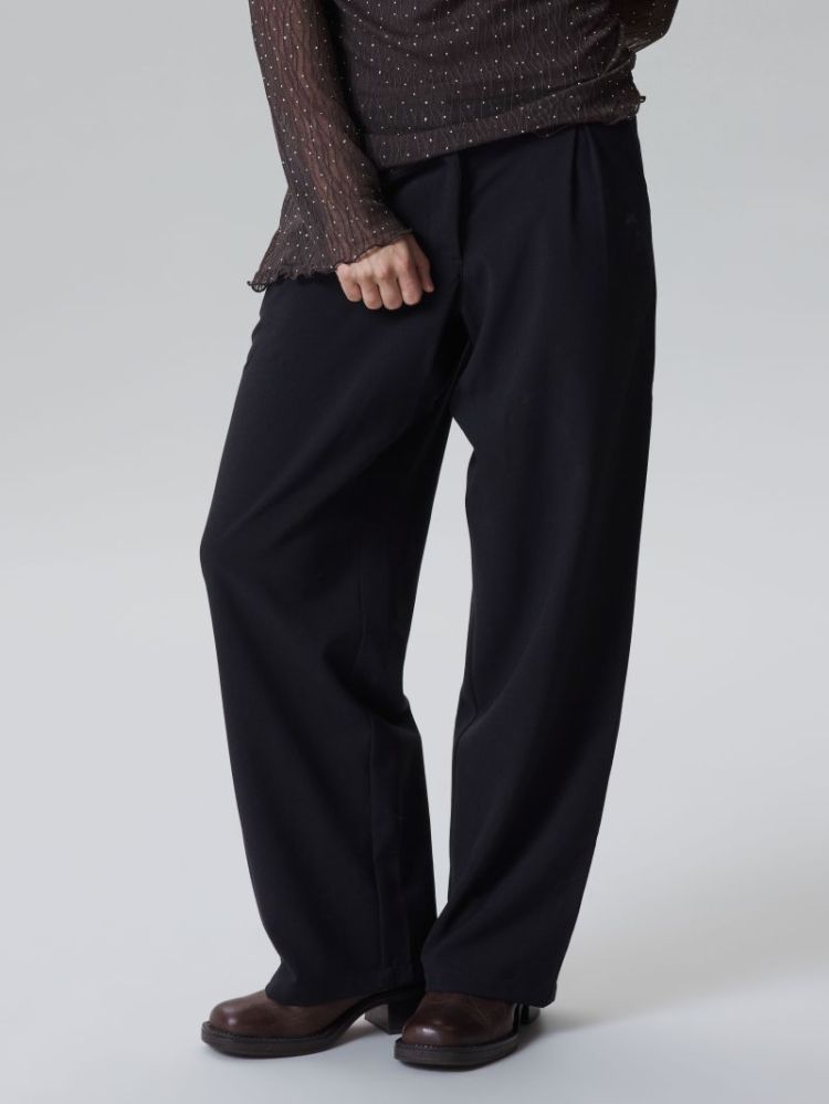 NLFLUIS NW PLEAT WIDE PANT NOO 178466 Black