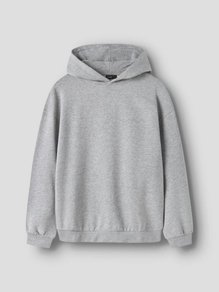 NLNNEVO LS L BRU SWEAT W. HOOD 179334 Grey Mel