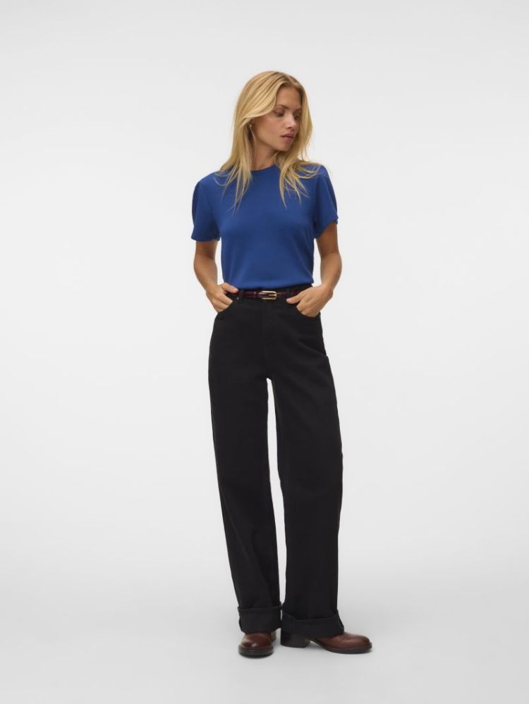 VMELLA SS O-NCK TOP JRS 283597 Navy Peo