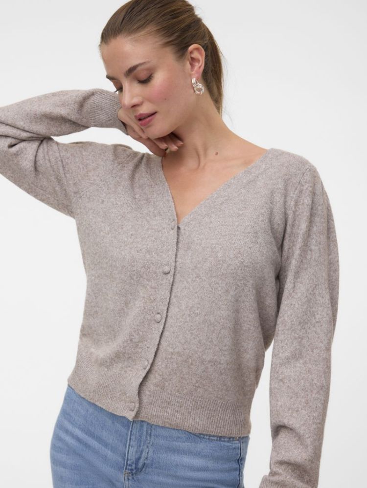 VMDOFFY LS V-NECK CARDIGAN NOO 175680001 Moon