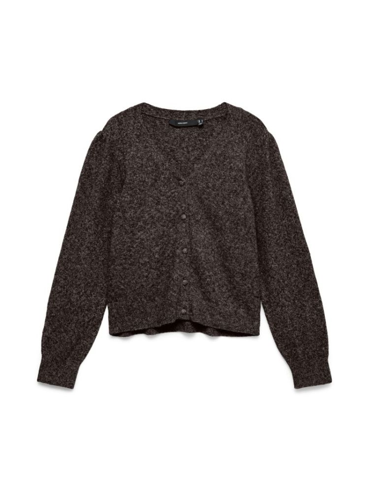 VMDOFFY LS V-NECK CARDIGAN NOO 297957002 Choco