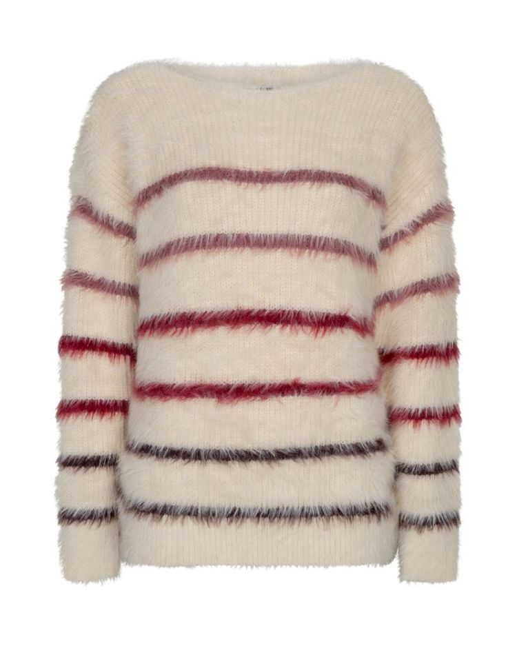 DAMES creme/burgundy