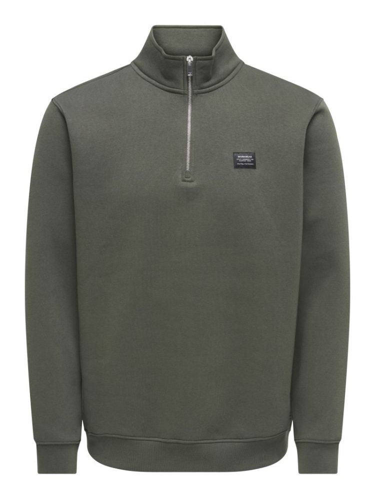 ONSDAWSON REG LS HALF ZIP HIGH 300541001 Belug