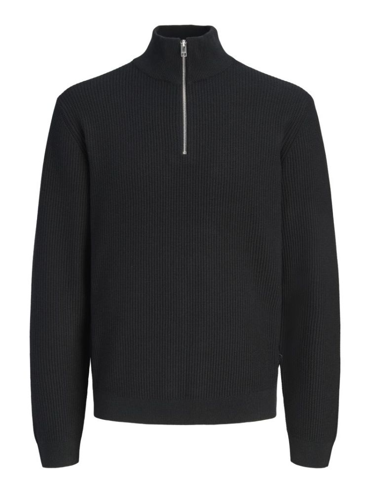 JPRBLACONNOR KNIT HALF ZIP 178012 Black