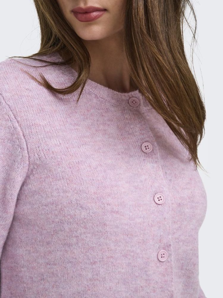 ONLOLIVIA LS O-NECK CARDIGAN C 177951001 Rose