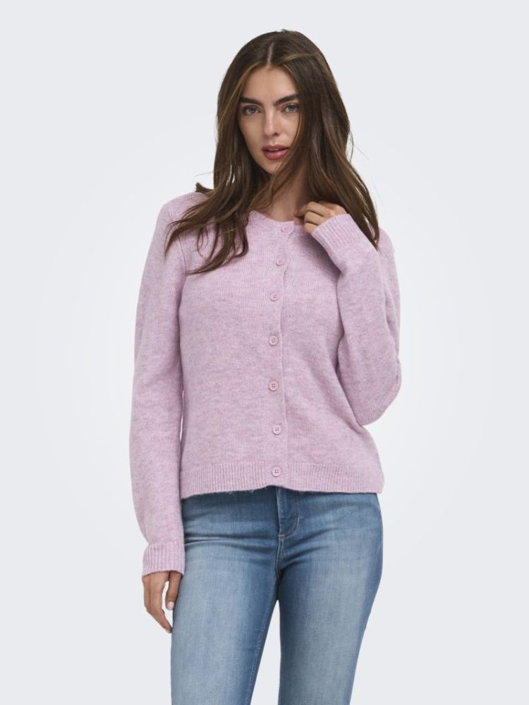 ONLOLIVIA LS O-NECK CARDIGAN C 177951001 Rose