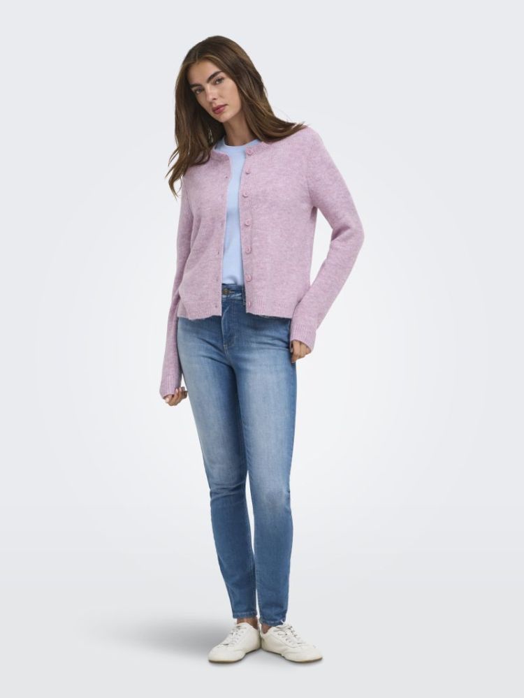 ONLOLIVIA LS O-NECK CARDIGAN C 177951001 Rose