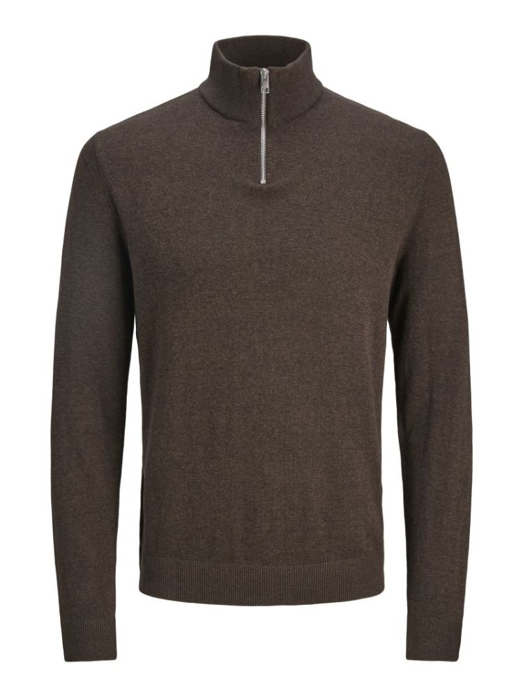 JJEEMIL KNIT HALF ZIP NOOS 175702002 Mulch