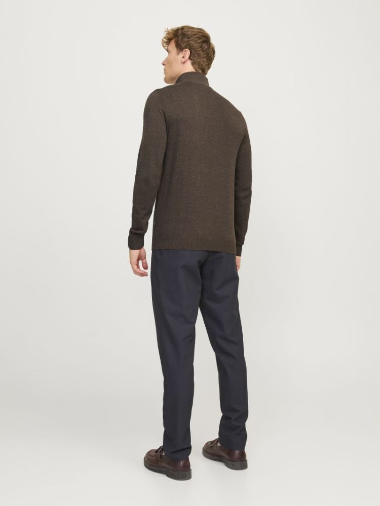 JJEEMIL KNIT HALF ZIP NOOS 175702002 Mulch